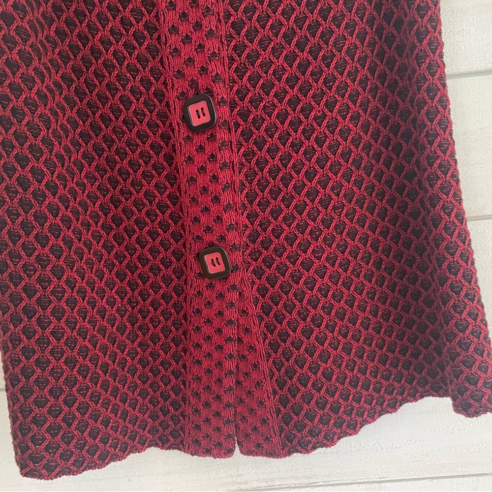 Habitat sleeveless cardigan long sweater vest 100% cotton women s Art to wear S - Picture 5 of 12